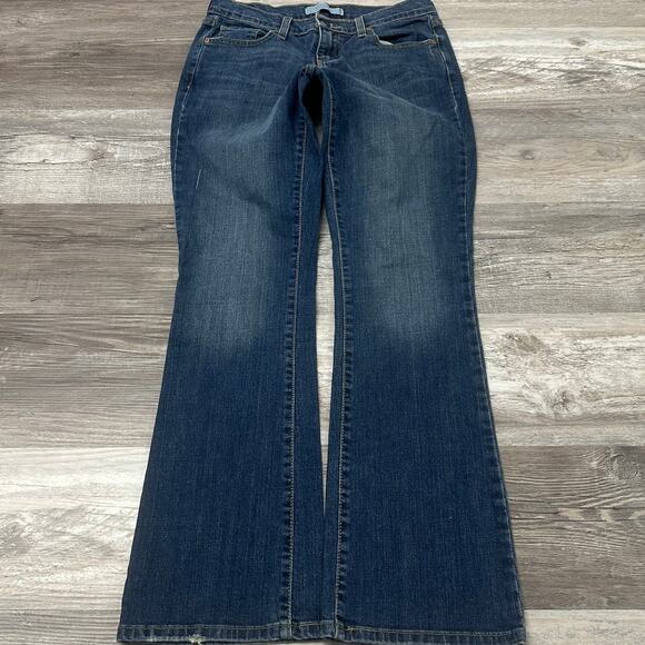 Levis 515 Faded Blue Womens 6 M Gold Studs Flap Pockets Mid Rise Bootcut Jeans - Picture 3 of 13